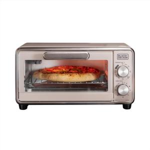 BLACK+DECKER Crisp n Bake PRO 4-Slice Air Fry Toaster Oven, Countertop Oven with 5 Cooking Functions, Fits 10 Pizza or 9 Pan, 30-Minute Timer, Stainless Steel Accents