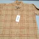 ZEROYAA Men's Casual Regular Fit Button Up Flannel Checked Plaid Shirts  XL