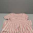 BBHoping Womens Casual Striped Maternity Dress Short Knee Length Pregnancy Clothes for Baby Shower (X-Large, A-dark Pink White Stripe)
