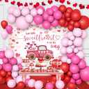 79pcs Baby Shower Decorations valentines Baby Shower Party Kit with Little Sweetheart is on The Way Banner Balloon Arch Kit for Girl Baby Shower Party Decor