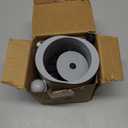 Compact Toilet Brush & Holder, Stainless Steel Handle, Space Saving for Storage, Deep Cleaning, Drip-Proof, Easy to Assemble, Nylon Bristles, White & Grey (1 Pack)