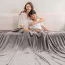 Berkshire Blanket VelvetLoft Big Oversized King Family Blanket, All Season Mid-Weight Ultra Silky and Fuzzy, Seamless Extra Large(Charcoal Gray, 120x120 Inches)