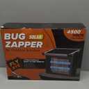 Solar Bug Zapper Outdoor, PhatroyYee Mosquito Zapper 4500V, Waterproof Portable Fly Zapper, Rechargeable Electric Mosquito Killer, Cordless Fly Insect Mosquitos Trap for Patio Yard Home Garden Camping (Black)