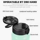Fanhaw 20 oz Insulated Stainless Steel Water Bottle with Anti-Dust Chug Lid, Leakproof Vacuum Metal Bottle for Kids, Women & Men (Green Pink)