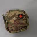 Tactical Mini Molle Hydration Pack,Molle Hydration Carrier with IFAK Pouch&US Flag&Med Patch,Hydropack for 2L Water Bladder (Cp)