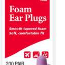 Acu-Life Foam Ear Plugs, 200 Pair for Sleeping, Snoring, Loud Noise, Traveling, Concerts, Construction, & Studying, NRR 32, Purple