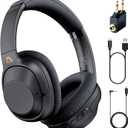 YMOO Bluetooth 5.3 Hybrid Active Noise Cancelling Headphones for Airplane Travel, Wired and Wireless ANC Headphones, 80H Playtime Over Ear Headphone, Bluetooth Headset with Mic for Adults (Y7Pro)