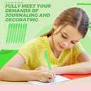 Cholemy 24 Pack Retractable Pens Bulk Pastel Gel Ink Pens 0.5mm Fine Point Tip Black Ink with Grip Smooth Writing for Journaling Note Taking School Supplies(Green)