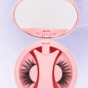 1 Pair Natural Cat Eye Magnetic False Eyelashes With Mirror 