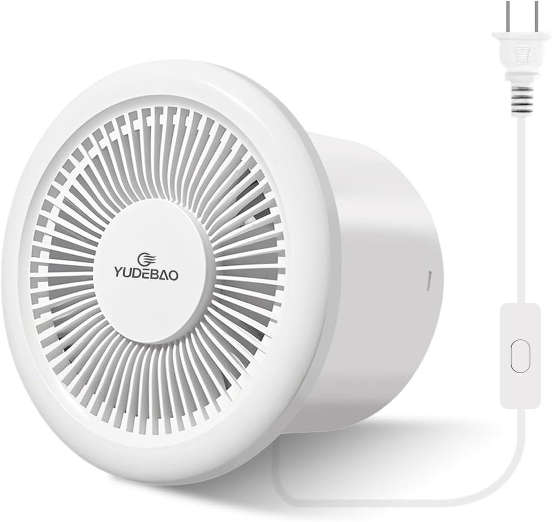 6 Inch Quiet Bathroom Exhaust Fan 110 CFM, Wall Mount Vent Fan with Plug for Kitchen, Pet Room, Attic, Garage Ventilation, White (APC15-5)