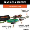 CURT 55597 Vehicle-Side Custom 4-Pin Trailer Wiring Harness