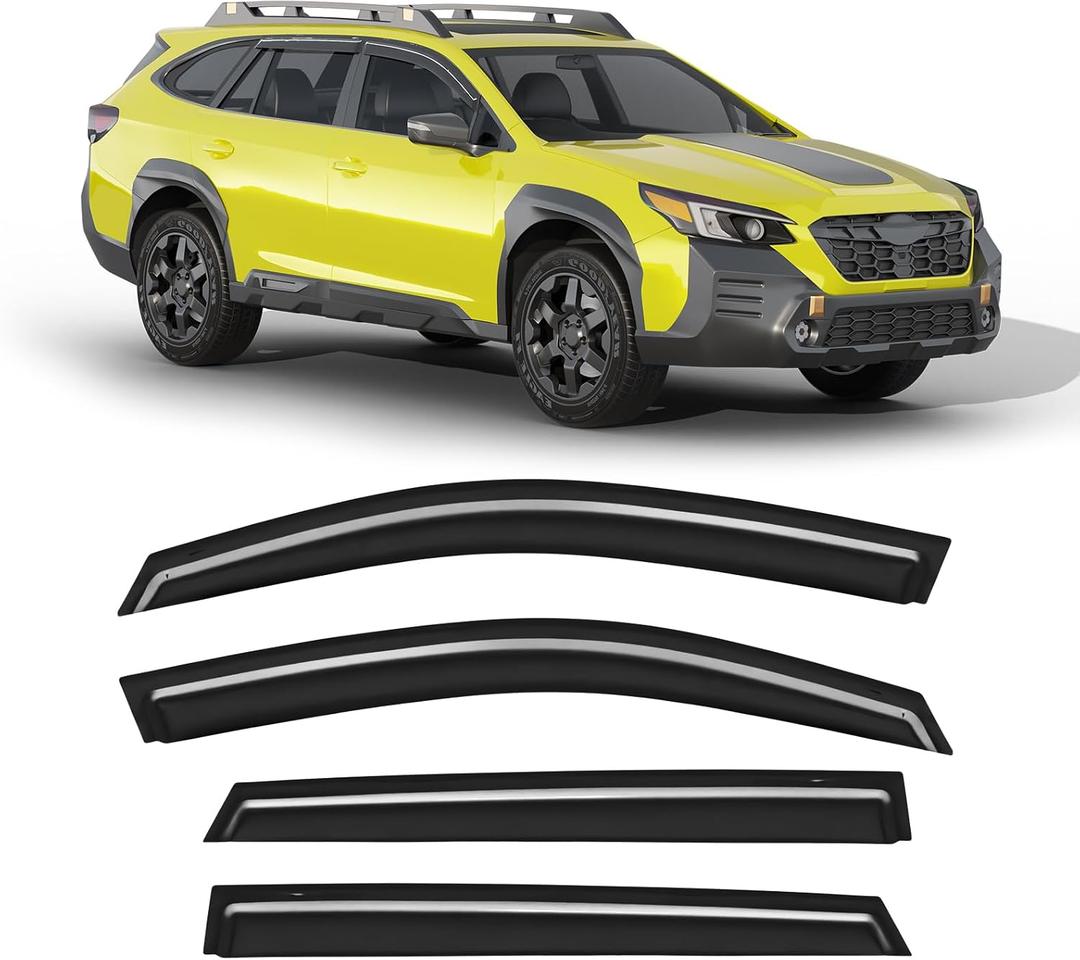 Out-Channel Window Rain Guards for Subaru Outback 2020-2024 2025 | Goholy,Low-Profile,Rain Guard,Side Window Visors,Extra-Thick,Vent Visor,Window Deflectors,Tape-on,Vent Shades,Car Accessories