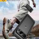 Lanhiem Pixel 10 Pro XL Case, IP68 Waterproof Dustproof Case with Built-in Screen Protector, Rugged Full Body Shockproof Protective Clear Cover for Google Pixel 10 Pro XL 6.8 Inch, Black
