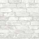 NuWallpaper Grey and White Brick Peel and Stick Wallpaper, Grey and White Brick Removable Contact Paper for Walls, Self Adhesive Wall Covering for Bedroom Living Room Accent Wall