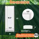 Lixple Bamboo Drawer Organizer, Extra Large Silverware Organizer for Kitchen Drawer, Stackable Utensil Organizer, 2 Pcs Toilet Tank Topper Tray, Wooden Toilet Paper Basket (White, 17 X 6 X 2 Inch)