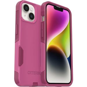 OtterBox iPhone 14 & iPhone 13 Commuter Series Case - INTO THE FUCSHIA (Pink), slim & tough, pocket-friendly, with port protection