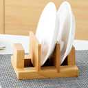 Kunovo Bamboo Pot Lid Holder,Cutting Board Organizer,Baking Sheet/Pan Organizer Rack for Cabinet (GGJ-A)