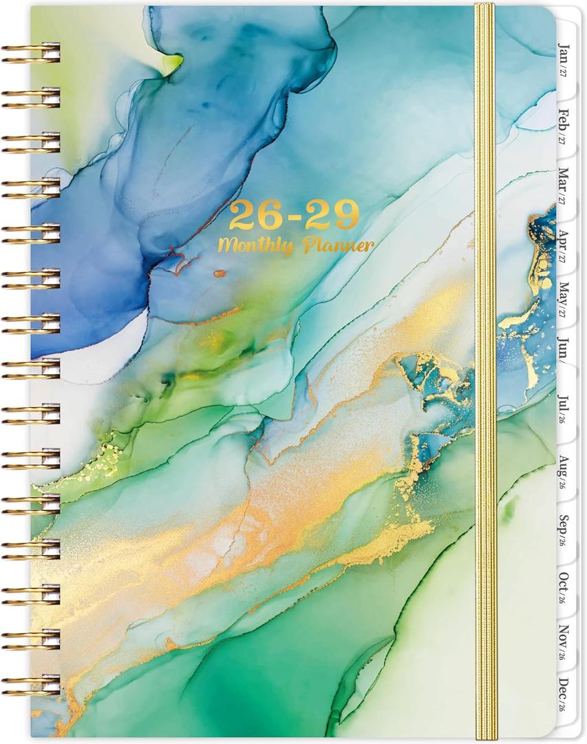 2026-2029 Monthly Planner - 3 Year Monthly Planner 2026-2029 with Monthly Tabs, Jul. 2026 - Jun. 2029, 6.3" x 8.4", 26-29 Monthly Calendar - Green