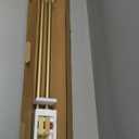 1 Inch Gold Curtain Rods for Windows 72 to 144 Inches (6 to 12 ft), USFOOK Telescoping Single Drapery Rod, Decorative Curtain Rod with Luxury Translucent Finials