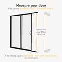 Hakuna Pets V2 Patio Pet Door Screen Insert Panel for Sliding Doors, Fits Door Track Min Ht 55.12" to Max Ht 84.25",UV Resistant Mesh, Locking Magnetic Dog Door, Easy Install and Removal,Small,Black