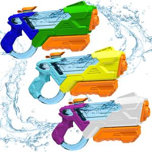 3 Pack Water Gun for Kids Adults - Long Range 600cc Super Water Blaster Soaker Squirt Gun, Summer Outdoor Toy for Boys Girls Swimming Pool, Beach, Yard, Water Fighting Play Party