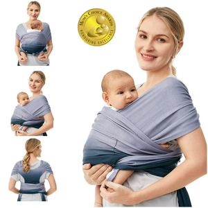 Momcozy Baby Wrap Carrier, Easy to Wear Infant Carrier Slings, Lightweight Hands Free Baby Sling, Adjustable Baby Carriers for Newborn to Toddler 8-35 lbs,
