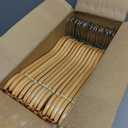Wooden Hangers 30 Pack, Heavy Duty Wood Hangers for Coats, Suits, Jackets, Closet & Pants Durable Premium Wood Hangers with 360-Degree Rotatable Hook and Notches, Natural