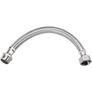 uxcell BSPP Faucet Supply Line Connector G1/2 Female x G1/2 Male 8 Inch Length 304 Stainless Steel Hose