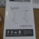 JOY worker Small Electric Standing Desk, 35" x 25" Height Adjustable Desk with Built-in Monitor Stand & Storage Drawer, White Sit Stand Table with 2 Hooks for Home Office