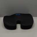 Everlasting Comfort Doctor Recommended Memory Foam Seat Cushion for Office Chairs & Car - Ergonomic Office Desk Accessories - Cushions for Tailbone Pain Relief, Sciatica (Black, Large)