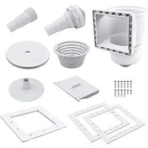 Kefly Above Ground Pools Skimmer with Accessories, Thru-Wall Skim Compatible with All Standard Pool Wall Cutouts