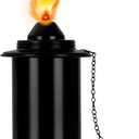 Torch Replacement Canisters (16 oz). Torch Refillable Canisters Bamboo Torch Fuel Can, Citronella Tabletop Torches Canister Outdoor for Patio Garden Decor, Black