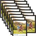 PEALSN 8x10 Picture Frame Set of 7 Wall Gallery Photo Frames for Wall Mounting or Tabletop Display, Black