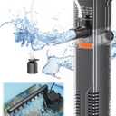 Pawfly Internal Aquarium Filter with 160 GPH Water Pump Quiet Submersible Bio Sponge Foam Filter for 30 to 60 Gallon Fish Tanks Multifunctional Filter for Filtration Circulation and Oxygenation