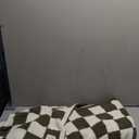 CozeCube Super Soft Fullfy Microfiber Reversible Knitted Blankets, Warm Cozy Fuzzy Plush Throw, Olive Green and White Checkered Throw Blanket for Couch Bed Sofa, 50" x 60"