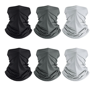 6 Pack Neck Gaiter Bandana Face Mask Cover Headband Balaclava Scarf Windproof
