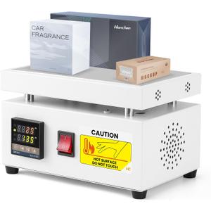 Hanchen Cellophane Wrapping Machine Manual Cellophane Overwrapping Machine Desktop Heating Sealing Machine for BOPP Perfume Cosmetics Poker Box PVC Heat Sealer Film (LS12-200)