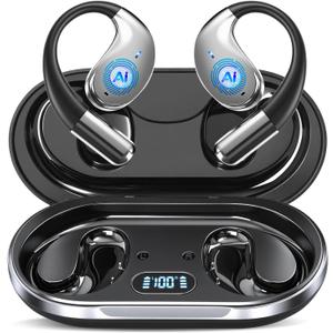AI Translation Earbuds Real Time, 164 Language Translator Earbud 3-in-1 Bluetooth 5.4 Translator Earbuds with 6 Translation Modes, 60H Translators Headphones with APP for Travel Business, Matte Black
