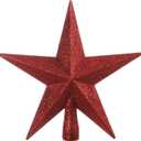 Mr. Pen- Glitter Star Tree Topper, 8-Inch, Red Star Christmas Tree Topper Star, Christmas Tree Star Topper