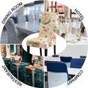 JQinHome Easter Chair Covers Set of 6,High Stretch Removable Washable Chair Seat Protector Cover for Easter Decoration-Easter Theme Decor with Easter Egg Basket