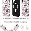 Jusy Compatible with MagSafe Camo Pattern Phone Case for iPhone 17, Camouflage Design iPhone Cover with Wireless ChargingMatte - Pink and White