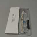 MioHHR Metal Band Compatible with Apple Watch Bands 49mm Ultra3/2/1,46mm Series 11 10,45mm Series 9 8 7,44mm Series 6 5 4 SE,42mm Series 3/2/1,Stainless Steel iWatch Bands for Women, Silver/Gold