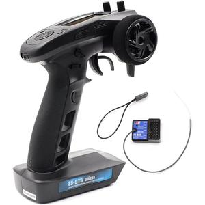 DTXMX FS-GT5 6 Channels RC Transmitter with FS-BS6 Gyro Receiver Fly 2.4G Sky Radio Controller 20 Models Storage for RC Buggy Crawler Car Boats Tank