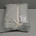 Cooling King Duvet Cover Set 3 Pieces-100% Washed Cotton with Chic Wide Trim Design Linen Like Textured Ultra Soft Cozy Bedding with Zipper Closure(Hemmed Sage Green,King 104"x90")