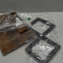 Gannyfer Desk Shelf Organizer - Wood Desktop Shelf, Freestanding Desk Hutch Office Decor, 3 Tier Storage Display Rack, Small Bookshelf with Metal Frame for Books/Plants/Toys (Rustic Brown Black)