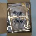 Acrridi Stocking Hangers for Mantel,4 Pcs 2 in 1 Adjustable Fireplace Christmas Stocking Holder,No-Drill, Easy to Install Garland Hanger for Christmas Decorations,Fits 0.1-3.5Mantles (Gold, 4)