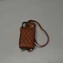 OCASE Compatible with iPhone 17 Crossbody Wallet Case with Card Holder, PU Leather Zipper Handbag Phone Purse with RFID Blocking Kickstand Wrist Strap Lanyard 6.3 Inch, Diamond Check Brown