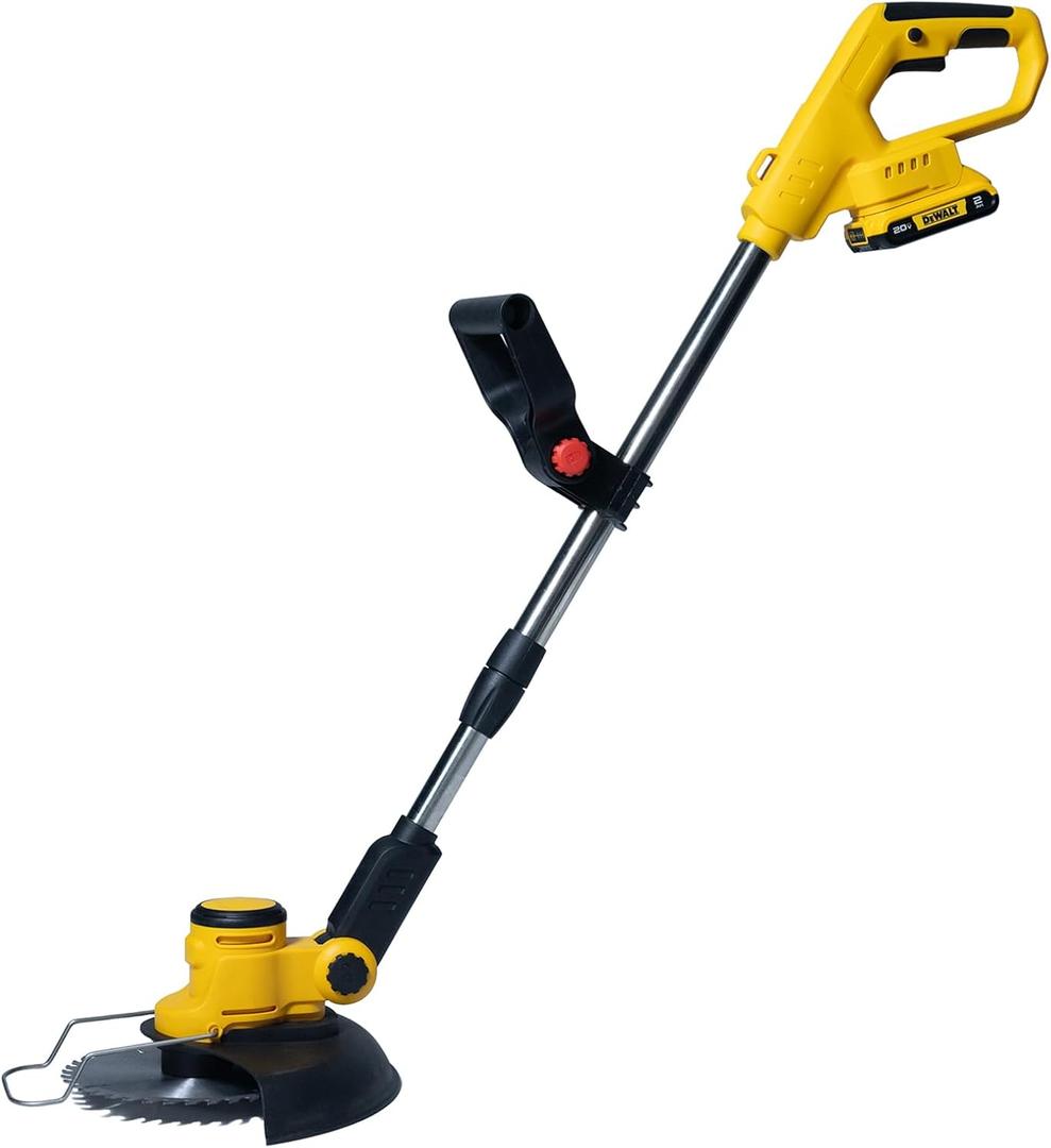Cordless Weed Wacker for Dewalt 20V Battery with 4 Types Blades, Brushless Motor, Lightweight Grass Trimmer/Brush Cutter for Lawn