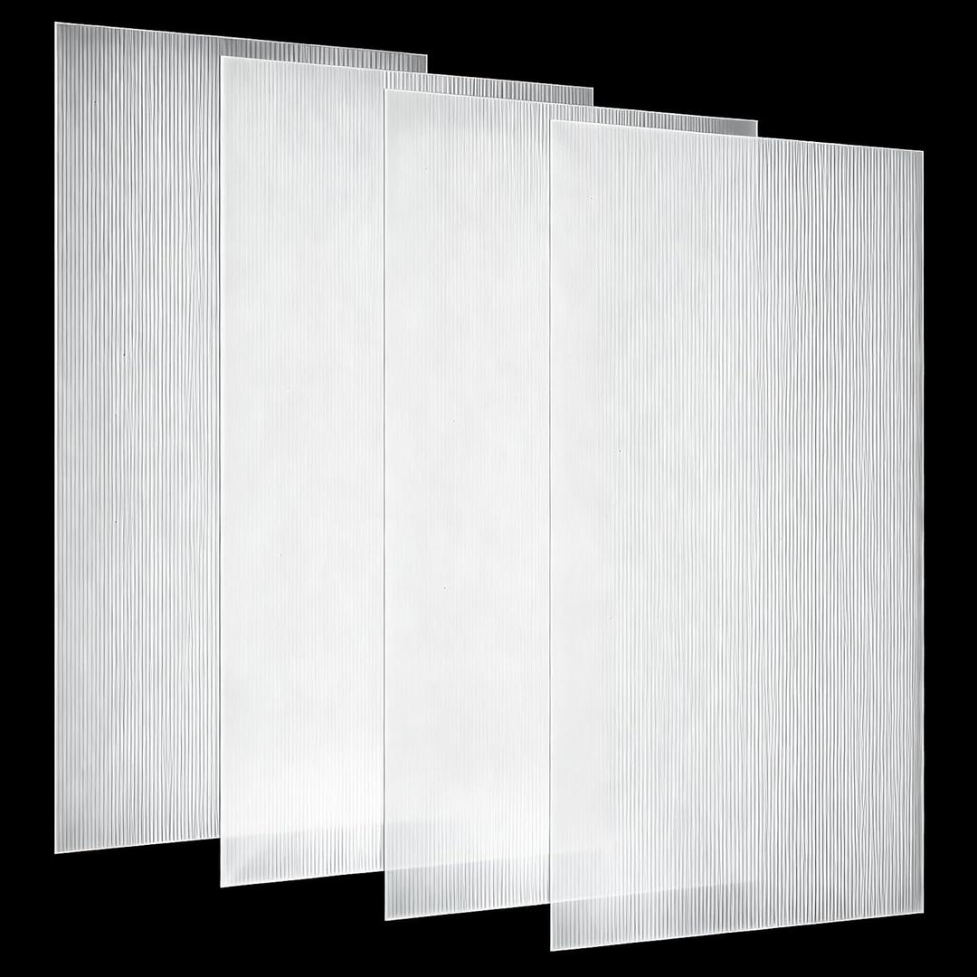 Pushglossy 4 Pack 23.75" x 47.75" x 0.2" Fluorescent Light Covers Classroom Office Diffuser Panels for 2x4ft Drop Ceiling Light Fixture Polycarbonate Replacement Cover for Hospital Home (Clear)