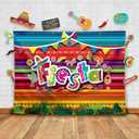 Fiesta Theme Photography Backdrop & Studio Props Kit, Cinco De Mayo Party Decorations, Mexican Photo Booth Background for Pictures, Summer Pool Mexicana Birthday Party Supplies